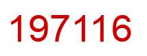 Number 197116 red image