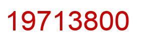 Number 19713800 red image