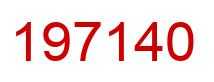 Number 197140 red image