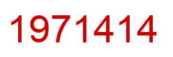 Number 1971414 red image