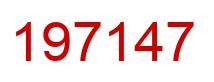 Number 197147 red image