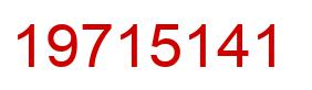 Number 19715141 red image