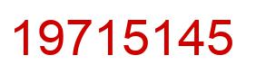Number 19715145 red image