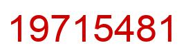 Number 19715481 red image