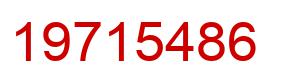 Number 19715486 red image