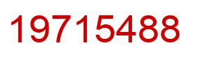 Number 19715488 red image