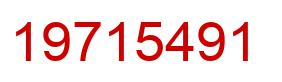 Number 19715491 red image