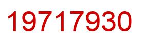 Number 19717930 red image