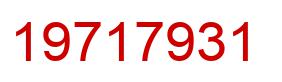 Number 19717931 red image