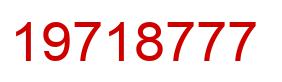 Number 19718777 red image
