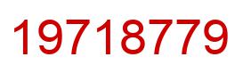 Number 19718779 red image