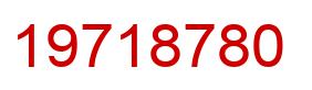 Number 19718780 red image