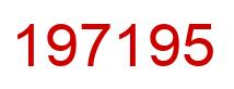 Número 197195 imagen rojo