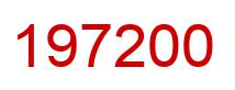 Number 197200 red image