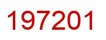 Number 197201 red image