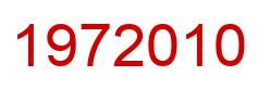 Number 1972010 red image