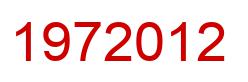Number 1972012 red image