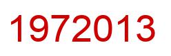 Number 1972013 red image