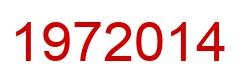 Number 1972014 red image