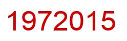 Number 1972015 red image