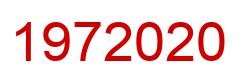 Number 1972020 red image