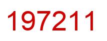 Number 197211 red image
