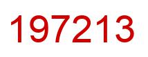 Number 197213 red image