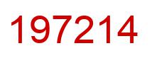 Number 197214 red image