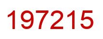 Number 197215 red image