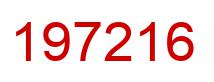 Number 197216 red image