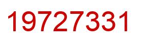 Number 19727331 red image
