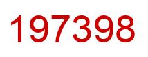 Number 197398 red image
