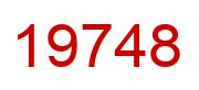 Number 19748 red image