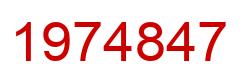 Número 1974847 imagen rojo