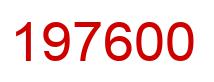 Number 197600 red image
