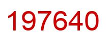 Number 197640 red image