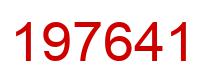 Number 197641 red image