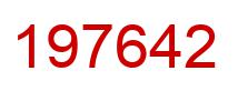 Number 197642 red image