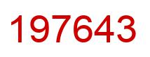 Number 197643 red image