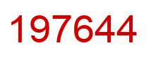 Number 197644 red image