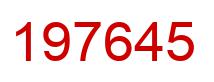 Number 197645 red image