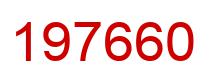 Number 197660 red image