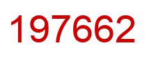 Number 197662 red image