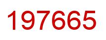 Number 197665 red image