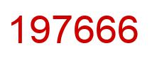 Number 197666 red image