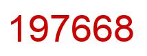 Number 197668 red image