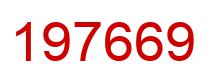 Number 197669 red image
