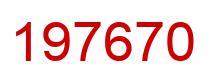 Number 197670 red image