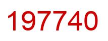Number 197740 red image