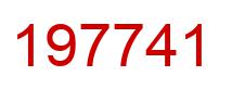 Number 197741 red image
